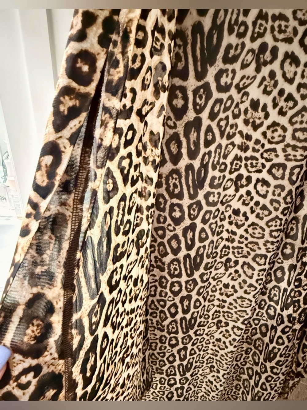 Crazy Train Leopard Print Kimono - Beige & Black - Picture 3 of 4